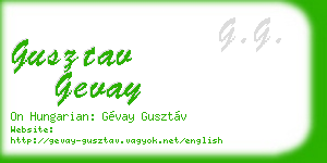 gusztav gevay business card